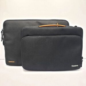 Tomtoc 360 Protective Laptop Tablet Sleeve Case Lot 2 Black Soft Lined Padded